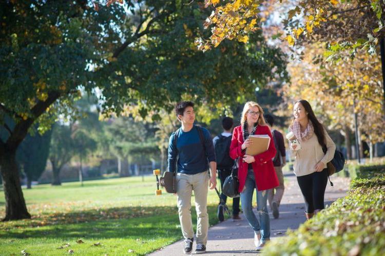 Students on campus